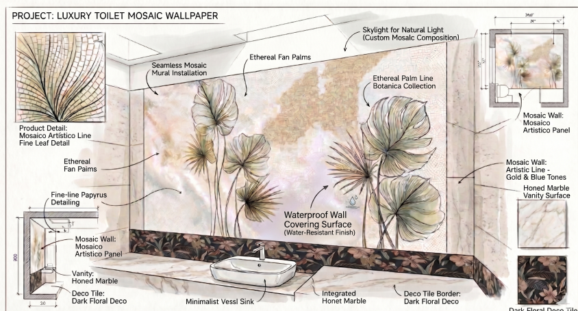 Moodboard for installation wallpaper